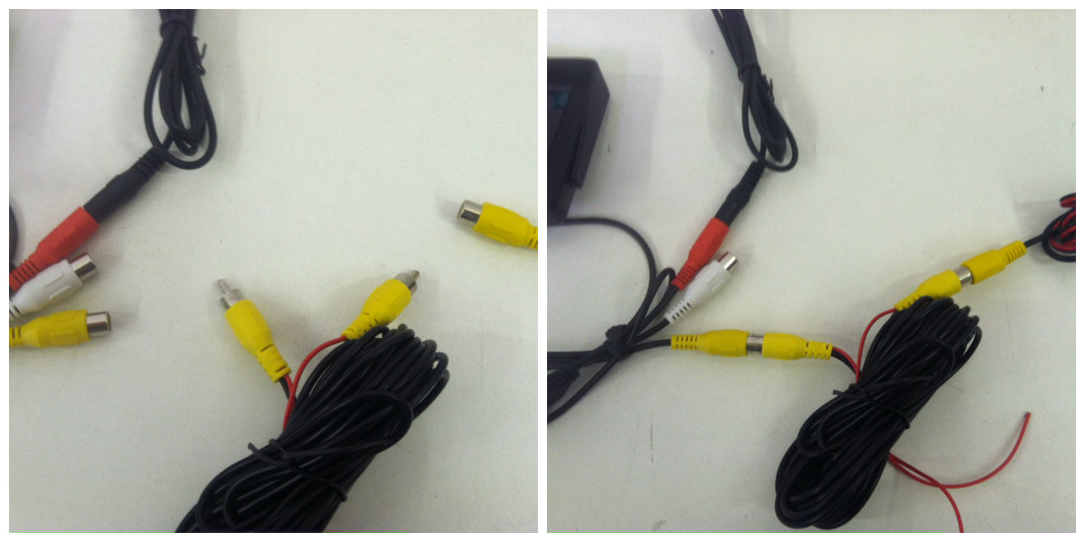 Camera wires red yellow hot sale white